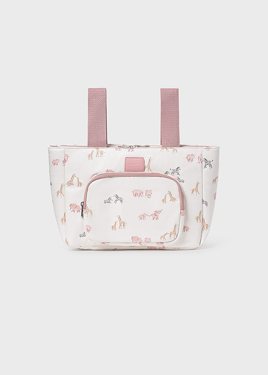Bolso Pañalera Estampado Safari Rosa Mayoral