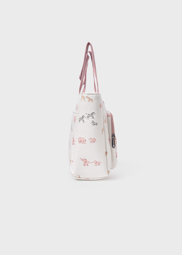 Bolso Pañalera Estampado Safari Rosa Mayoral Modelo