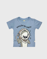 Camiseta Para Niño Estampado Tiburón