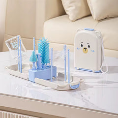 Set Lava Teteros Portátil Oso azul