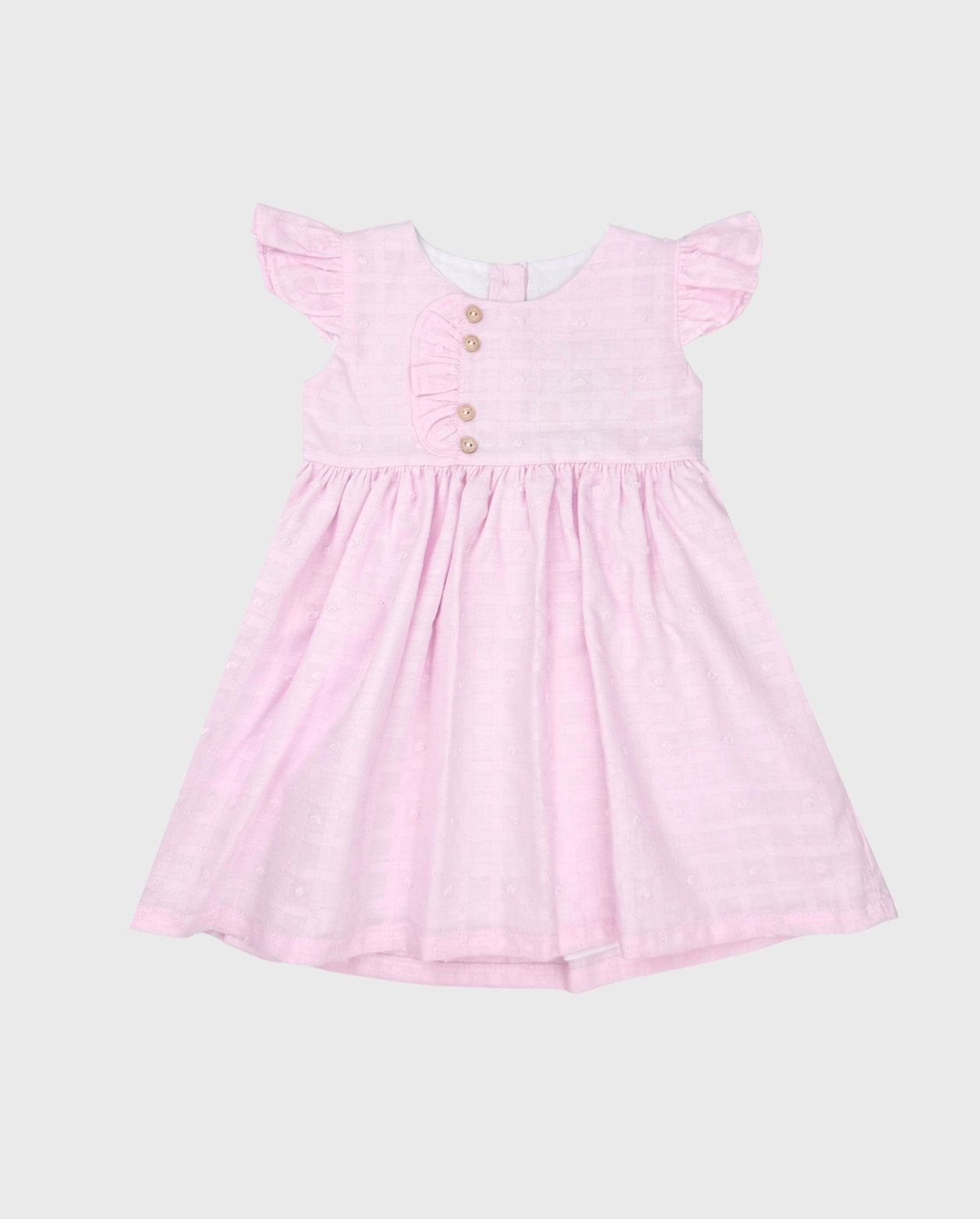 Vestido Plumeti Rosa Pastel