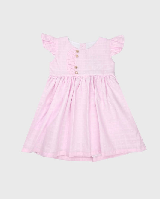 Vestido Plumeti Rosa Pastel