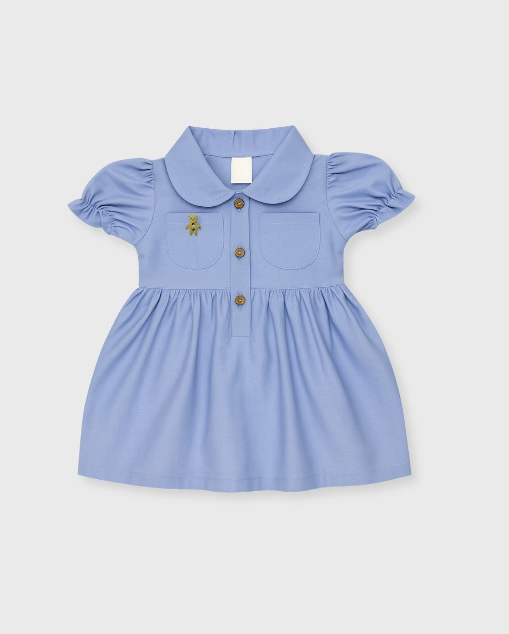 Vestido Cuello Osa Azul