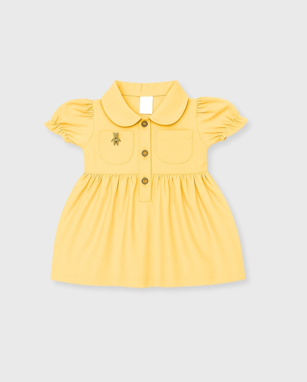 Vestido Cuello Osa Amarillo