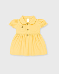 Vestido Cuello Osa Amarillo