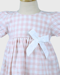 Vestido Rouse Cuadros Rosa Verano