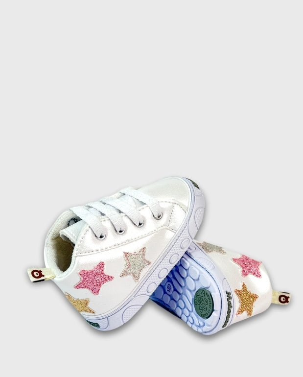 Tenis Bota Estrellas Blanco Melosos White