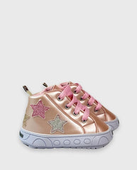 Tenis Bota Estrellas Rosa Melosos