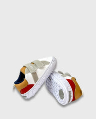 Tenis Velcro Combinado Gris Melosos Moda