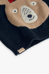 Saco Tricot Oso Navy Boboli