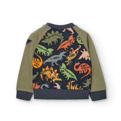 Conjunto Sudadera Felpa Dino Verde