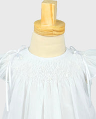 Vestido Ceremonia con Gorro Blanco Bautizo