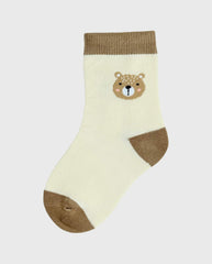 Medias Para Bebé Niño Largas Estilo Oso Café