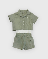 Conjunto Short Lino Bolsillos