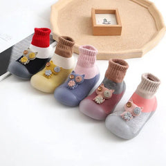 Medias Con Suela Gato Colores