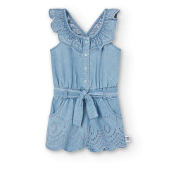 Enterizo Denim Bolero Bordado