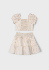 Conjunto Short Lineas Beige Mayoral detalle