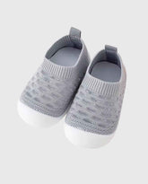 Medias con Suela Malla Bebés Gris