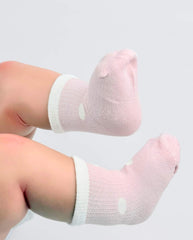 Set 4 Medias Estampado Rosa Pink