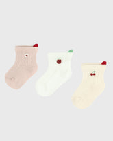 Set 3 Medias Estampado Cereza