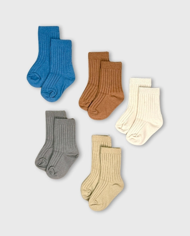 Set 5 Medias Colores Tierra Blue