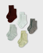 Set 5 Medias Colores Tierra Beige