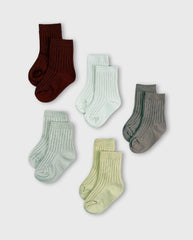 Set 5 Medias Colores Tierra Beige