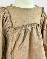 Conjunto Bebé Niña Blusa Flores Bordado Textura