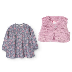 Vestido Con Chaleco Corazones Boboli