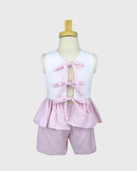 Conjunto Short Puntos Rosa Pink