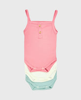Set 3 Bodys Tirantes Colores Pastel