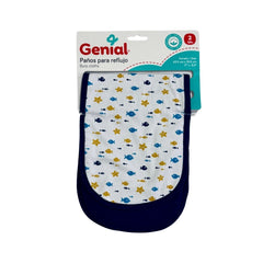 Set 2 Babitas Estampado Genial Peces