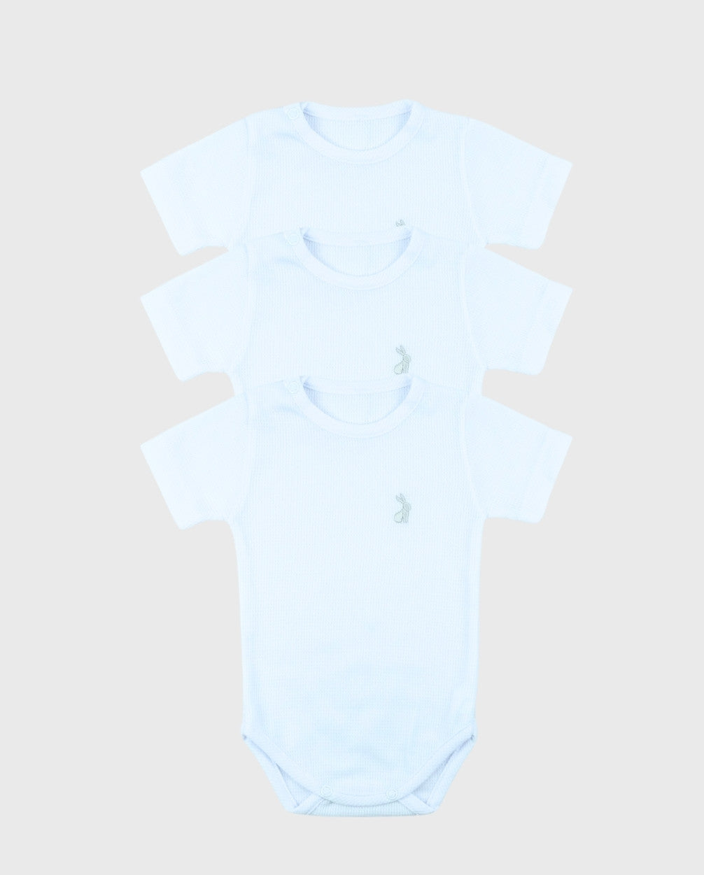Set 3 Bodys Manga Corta Blanco Unisex