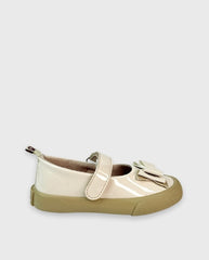 Baletas Charol Moño Marfil Melosos Moño