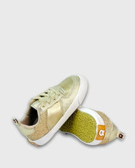 Tenis Cordones Glitter Dorado Melosos Niña