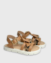 Sandalias Moño Café Animal Print