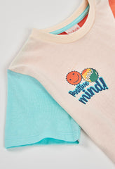 Camiseta detalle estampado Combinado Naranja Boboli