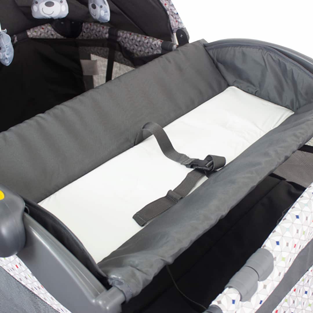 Cuna Corral Verona Gris Bebesit Cambidor