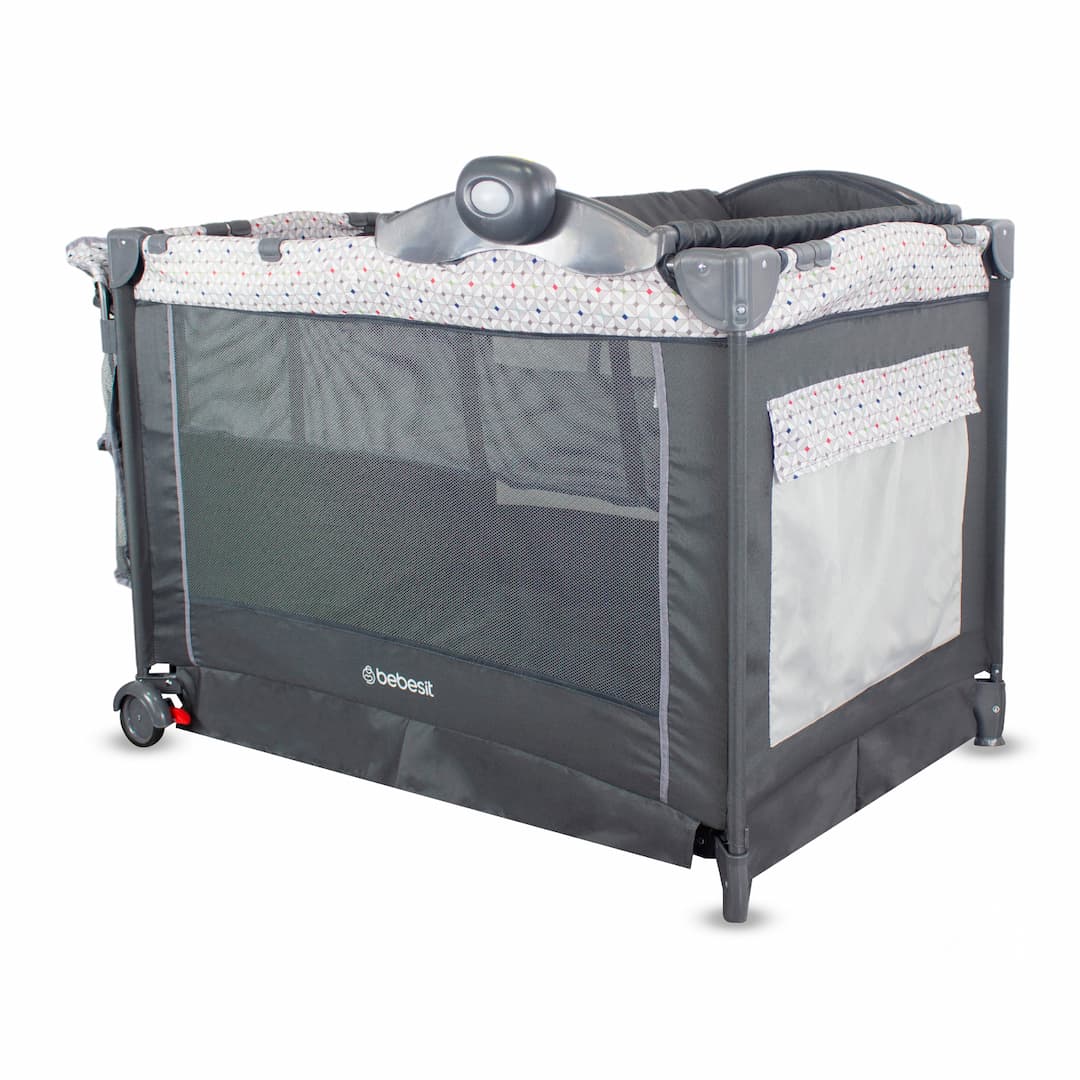 Cuna Corral Verona Gris Bebesit Estilo