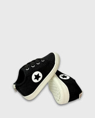 Tenis Bebé Niño Estrella Negro Melosos Moda