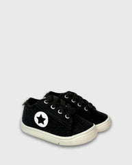 Tenis Bebé Niño Estrella Negro Melosos