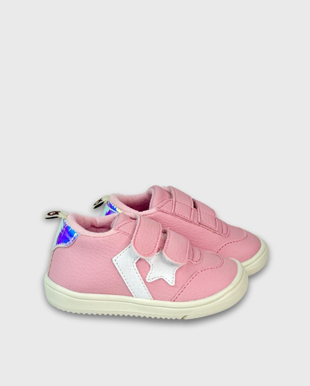 Tenis Velcro Estrella Rosa Melosos