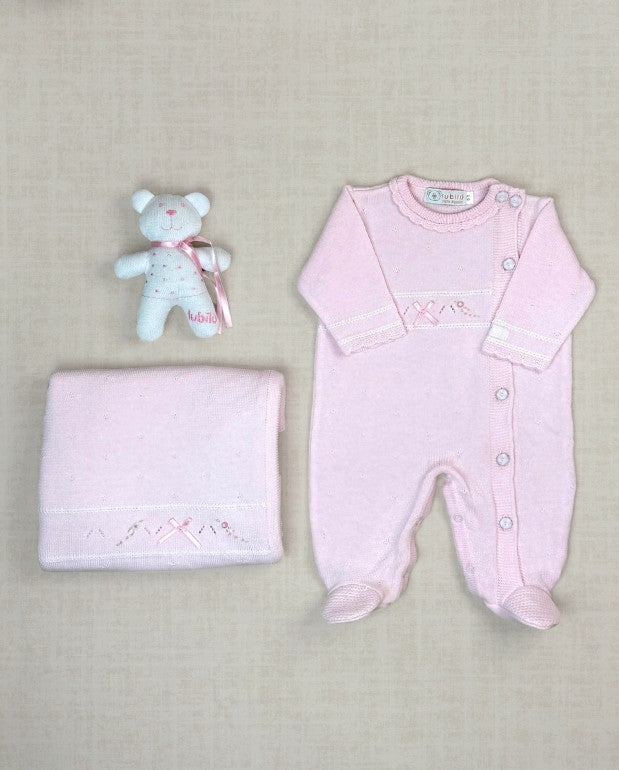 Primer Día Tricot 100% Algodón Peruano Rosa