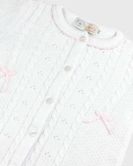 Primer Día Tejido Enterizo 100% Algodón Detalles Rosa Detalles