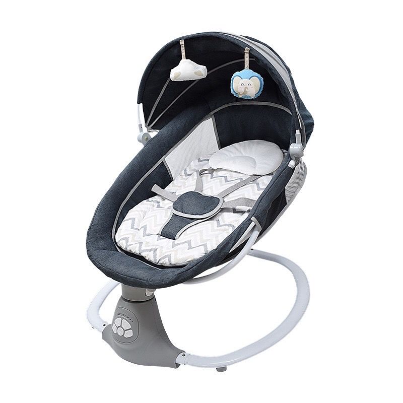 Silla Para Bebé Eléctrica Vibradora Elefante Gris