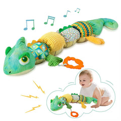 Peluche Apego Musical Estimulación Camaleón verde