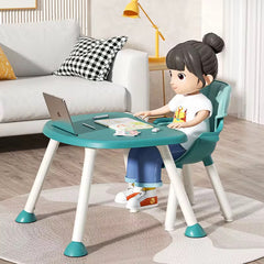 Silla Comedor Escritorio 2 en 1 Verde Turquesa