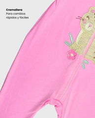 Set 3 Pijamas Estampado Bordado y Estampado Animales Cremalllera