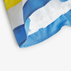 Vestido Cinturón Flores Rayas