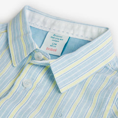 Camisa Manga Larga Rayas Azul